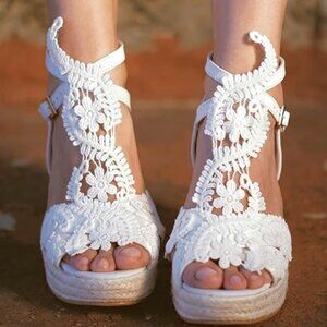 Women's Platform Lace Sandals